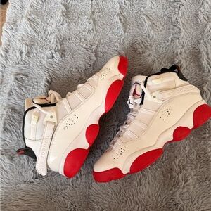 Jordan Kids Sneakers in White and Red